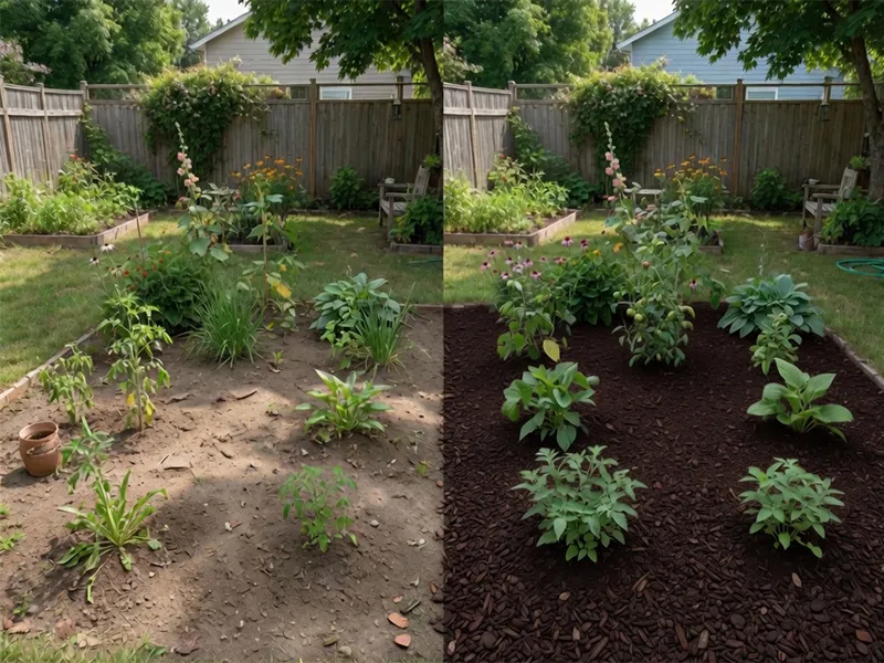 Bare Soil vs With Fir Bark Mulch